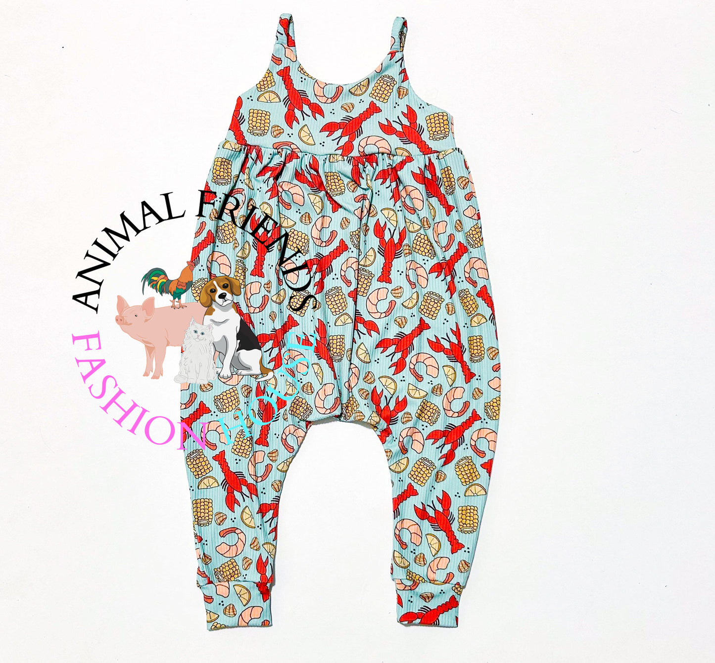 Lobster Boil Strappy Romper